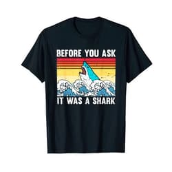 Retro Amputated Statements Sarcastic Graphic Gag Vintage Ironically Asking Amputees Shark Illustration Puns T-Shirt