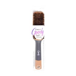 Goody Detangle It Boar Bristle Hair Brush, Use as a Detangling Brush or Styling Brush, Conditions & Boosts Shine, Helps Tackle Knots & Reduce Frizz, For Wet or Dry Hair, Brown/Grey