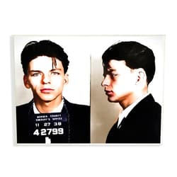 Stupell Industries Frank Sinatra Mugshot Bergen County Jail Photography, Design by Daniel Sproul, Black, 19 x 13