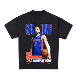 Internet Originals Cade Cunningham SLAM Cover Graphic Tee | Premium Quality Heavyweight Basketball Shirt for Adults & Kids