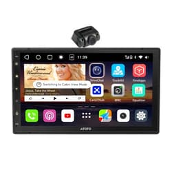 ATOTO S8 7inch Double DIN Android Car Stereo, 4G+32G, Wireless CarPlay & Android Auto, GPS Track,4G LTE+WiFi, Dual Cam Recording(Front Cam Included),HD QLED Display, DSP 36-Band EQ