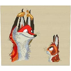 Hemir Counted Kits for Adults Beginners-Fox and Rabbit, DIY Cross Stitch Full Range of Stamped Kit Cross-Stitch Pattern for Home Decor,11CT 3Strands Fabric Embroidery Needlepoint Kits,15.75x18.11inch