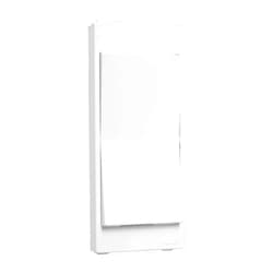 TayMac A20W Allure Nonmetallic Wallplate with Rocker Switch Insert, White