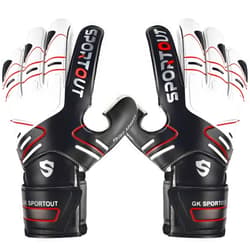 Sportout Youth&Adult Goalie Goalkeeper Gloves,Strong Grip for The Toughest Saves, with Finger Protect & 4+3MM Latex to Give Splendid Protection to Prevent Injuries,4 Colors