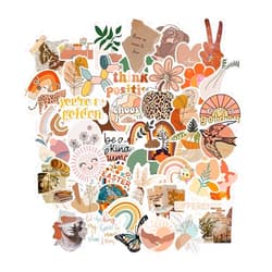 QIYUYA 100pcs Vintage Aesthetic Stickers for Laptop Water Bottle, Waterproof Vinyl Cute Boho Stickers for Computer Phone Case Hydroflask, Aesthetic Thing, Stuff, Variety Bulk for Adults Women Teen Girls