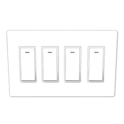 MOES WiFi Smart Light Switch, 4 Gang No Screw Panel Smart Life/Tuya App Wireless Remote Control Wall Switch Timer for Lights, Compatible with Alexa, Google Home, Neutral Wire Required, No Hub Required