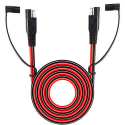 Vemote 25Ft SAE Extension Cable 12V SAE Connector Battery Charger Extension Cable 16AWG 2 Pin Quick Disconnect Wire Harness with Dust Cover for Motorcycle Cars RVs Boats Battery Tender etc.