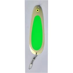 Montana Tackle Kokanee Dodger: uv “Flo Green”/Brass