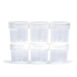 ASEVAT 1 oz Wide Mouth Lab Reagent Bottle, Laboratory Grade Chemical Container, Sealed Leak-proof Translucent PP Bottle, Pill Bottle, Water Sample Bottle(6 Pcs)