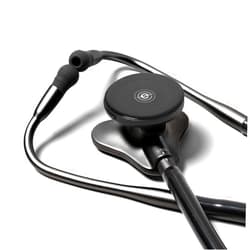 Eko CORE 500™ Digital Stethoscope — The Pinnacle of Digital Stethoscope Technology, Combining TrueSound™ Audio with 3-Lead ECG and a Full-Color Display, Matte Black, COR501-BLK/BLK