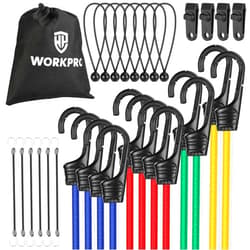 WORKPRO 30-Piece Bungee Cords Assortment includes 10
