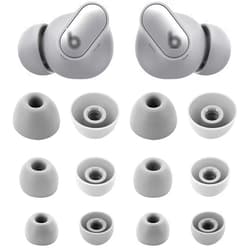 BLUEWALL Eartips Compatible with Beats Studio Buds + Studio Buds Plus, S/M/L 3 Sizes Soft Silicon Earbud Tips Replacement Eartips Compatible with Beats Studio Buds + 6 Pairs Cosmic Silver
