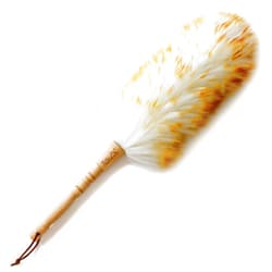 J&A Jason Aerobic J&A Lambswool Dusters with Solid Wooden Handle, Flexible Head, Anti-Static, Comfortable Grips 18.9 inchs Long Feather Duster for Office, Home and Car etc.