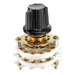 uxcell 2P6T 2 Pole 6 Position 2 Deck Band Channel Rotary Switch Selector with Knob
