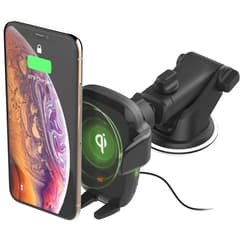 iOttie Auto Sense Qi Wireless Car Charger - Automatic Clamping Dashboard Phone Mount with Wireless Charging for Google Pixel, iPhone, Samsung Galaxy, Huawei, LG, and other Smartphones.