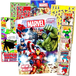 Disney Avengers Coloring Book Set Bundle with Avengers Stickers and Superhero Door Hanger (Avengers Classic)