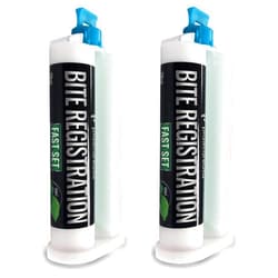 PlastCare USA Bite Registration Material, Fast Set, Made in Germany Mint Flavor, Set of 2 50ml Cartridges, No Mixing Tips
