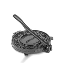 Concord Cast Iron Heavy Duty Tortilla Press. Commercial Grade Pataconera Presser. Perfect Maker for Flour or Corn Tortillas, Quesadillas, Roti, and much more! (Matte Black, 10