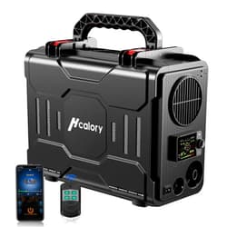 HCALORY 12V Portable Diesel Air Heater, 5KW All-in-One Diesel Parking Heater, Parking Bunk Heater with Bluetooth APP Control and LCD Monitor for Car Trucks Boat Bus RV Motor-Homes and camper