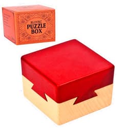 Blovec Impossible Dovetail Box Wooden Puzzle 3D Brain Teaser Magic Drawers Secret Compartment Jewelery Box