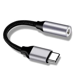 EasyULT USB Type C to 3.5mm Audio Jack Adapter, USB C 3.5mm Jack Adapter, USB Type C Audio Jack Adapter in Braided Nylon for Mate 10 Pro etc.