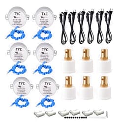 Wellshine 6PCS Synchronous Motor Turntable Motor 50/60Hz AC100~120 CCW/CW 4W 7mm Flexible Coupling Connector 6ft Power Cord for Cup Turner, Cuptisserie, Tumbler Turner Rotator Machince (5-6RPM)