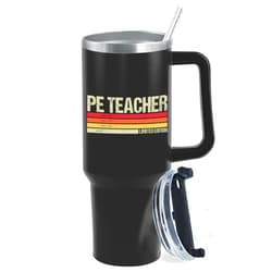 Generic P.E Teacher 40oz Tumbler With Handle Gifts For Mom Sports Water Bottles For Gym