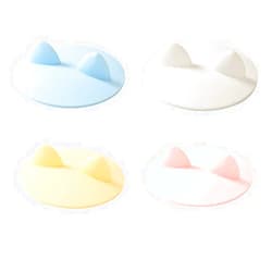 JCSMARTEC 4Pack Cute Cat Ear Cup Lid Cover, JCSMARTEC Silicone Creative Anti-Dust Rubber Airtight Seal Suction Cap for Drink Glass Coffee Mug Can