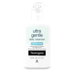 Neutrogena Ultra Gentle Foaming Facial Cleanser, Hydrating Face Wash for Sensitive Skin, Gently Cleanses Face Without Over Drying, Oil-Free, Soap-Free, 5.8 fl. oz