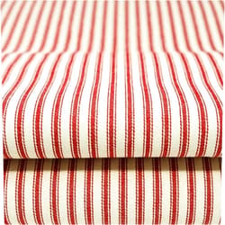 Roc-lon 44/45 Inches Wide 100% Cotton Woven Ticking, Striped Red 15 Yard Bolt