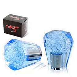 HK5 Universal JDM VIP 60mm Manual MT Transparent Octagon Crystal Bubble Shift Knob 1 Pack (Blue)