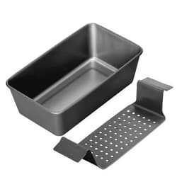 Wokic Meatloaf Pan with Drain Tray Premium Nonstick Meat Loaf Pan with Drain Tray Insert, 9.8 x5.7 Inches Loaf Pans,Healthy Coating, BPA Free, Carbon Steel Construction for Perfect Baking (Dark gray)