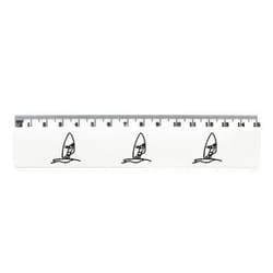 Azeeda 'Windsurfer' 15cm (6 Inch) White Plastic Ruler (RL00030999)