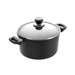 Scanpan Classic 5.25-qt Nonstick Dutch Oven with Lid – Compatible with Gas and Electric Stovetops, Metal Utensil Safe, Oven Safe to 500°F, Dishwasher Safe, Black
