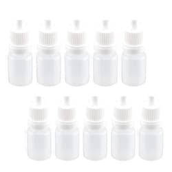 Othmro 0.2oz Eye Dropper Bottle,Pe Lab Dropper Bottles 50pcs, 5ml Squeezable Eye Liquid Dropper Bottles,Thin Mouth Via Of Liquid Sample Seal Storage Bottle With Childproof White Cap