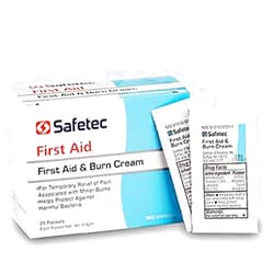 Safetec First Aid & Burn Cream, Box of 25 Packets