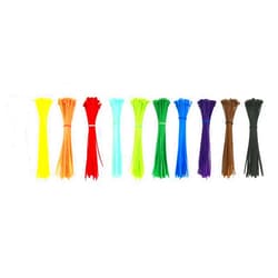 Summer-Home Self Locking Nylon Cable Zip Ties in 11 Colors(White,Yellow,Orange,Red,Sky Blue,Fluorescent Green,Green,Blue,Purple,Coffee,Black)- 6