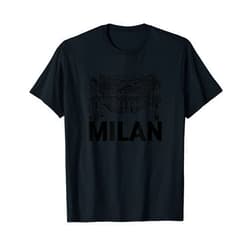 Italy Europe City Skylines Silhouette Outline Milan Italy Europe City Skyline Silhouette Outline Sketch T-Shirt