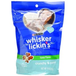 Whisker Lickin's Crunchy & Yummy Tuna Flavor Cat Treats, 10 OZ