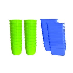 ORIBUKI 0RIBUKI 40 Pack Cage Cups Birds Feeders Seed Bowl Chicken Feeding Watering Dish Rabbit Water Food Hanging Wire Cages Coop Cups for Pet Parrot Parakeet Gamefowl Poultry Pigeon