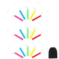 Elcoho 30 Pack Plastic Magnifying Glasses Colorful Magnifying Glasses Party Favors with a Storage Bag, 5 Colors