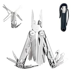 Maerd P11 Multitool, 19in1 Premium Hard Stainless Steel Multi tools Self-Locking, Outdoorsman Survival Camping EDC Multitools, Saw, First Aid Scissors, Sturdy Spring Pliers, Hexagon Wrench