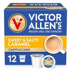 Victor Allen's Coffee Victor Allen's Indulgent Sweet & Salty Caramel Cappuccino Single Cup (2.0 Compatible) 12 Count (Pack of 1)