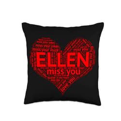 In My Heart Forever by The LACOCA Shop Because I Miss You, Remember Me Love Gift (Ellen) Throw Pillow, 16x16, Multicolor