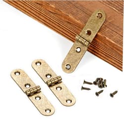 YCSJ 40 Pieces Jewelry Box Hardware Hinges Antique Brass,Mini Hinges for Wooden Box, Antique Bronze Small Hinges for Handmade Crafts(40, Antique Brass)