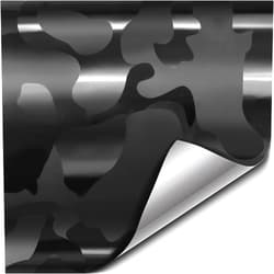 VViViD+ Stealth Black Multi-Finish Camouflage Vinyl Wrap with Air Release (1.5ft x 5ft)