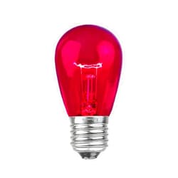 Novelty Lights 25 Pack S14 Outdoor Patio Edison Replacement Bulbs, E27 Medium Base, Purple, 11 Watt