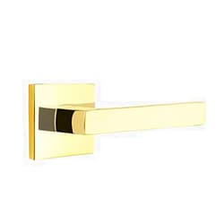 EMTEK Concealed Fastener Square Rosette Passage Set with Matching Finish Dumont Lever - Choice of 7 Finishes - C5110DTUS3NL - Unlacquered Brass (US3NL)