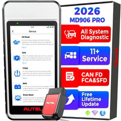Autel Scanner MaxiDIAG MD906 PRO All System Diagnostic Tool, 2026 MD906PRO Same as MD909 PRO Bluetooth Ver. of MaxiCOM MK808S MX808S, 11 Service, Upgrade of MD808Pro MD806, CAN FD, No Subscription Fee