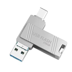 WYLBHPY USB C Flash Drive 256GB USB Thumb Drive The Photo Stick for Android Phone Memory Stick USB 3.1 Data Storage Drive for MacBook Pad Pro Android Phone,Computers and Tablets LXUC 256GB Silver